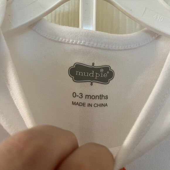 Mud Pie My First Halloween 2-Pc Outfit Set Applique Pumpkins Size 0-3 Months NWT - Picture 5 of 8